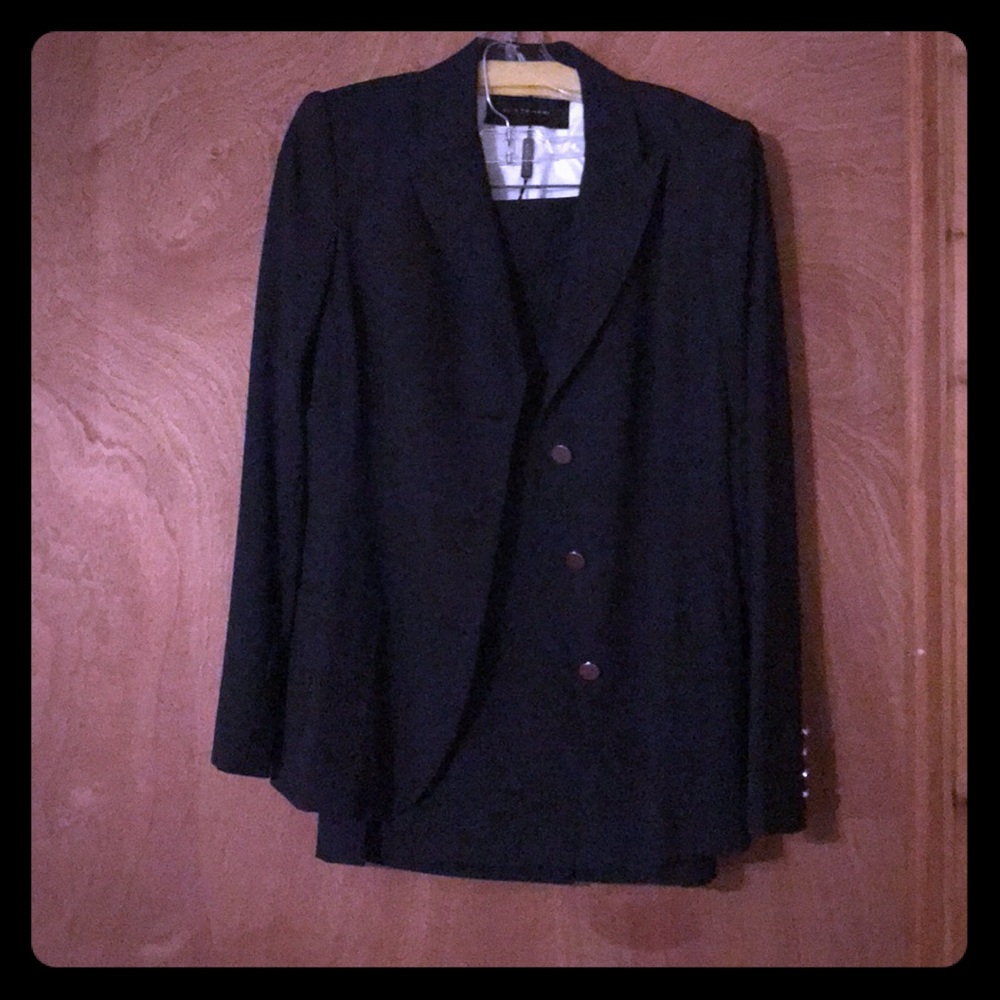 Elie Tahari Navy Jacket and Skirt